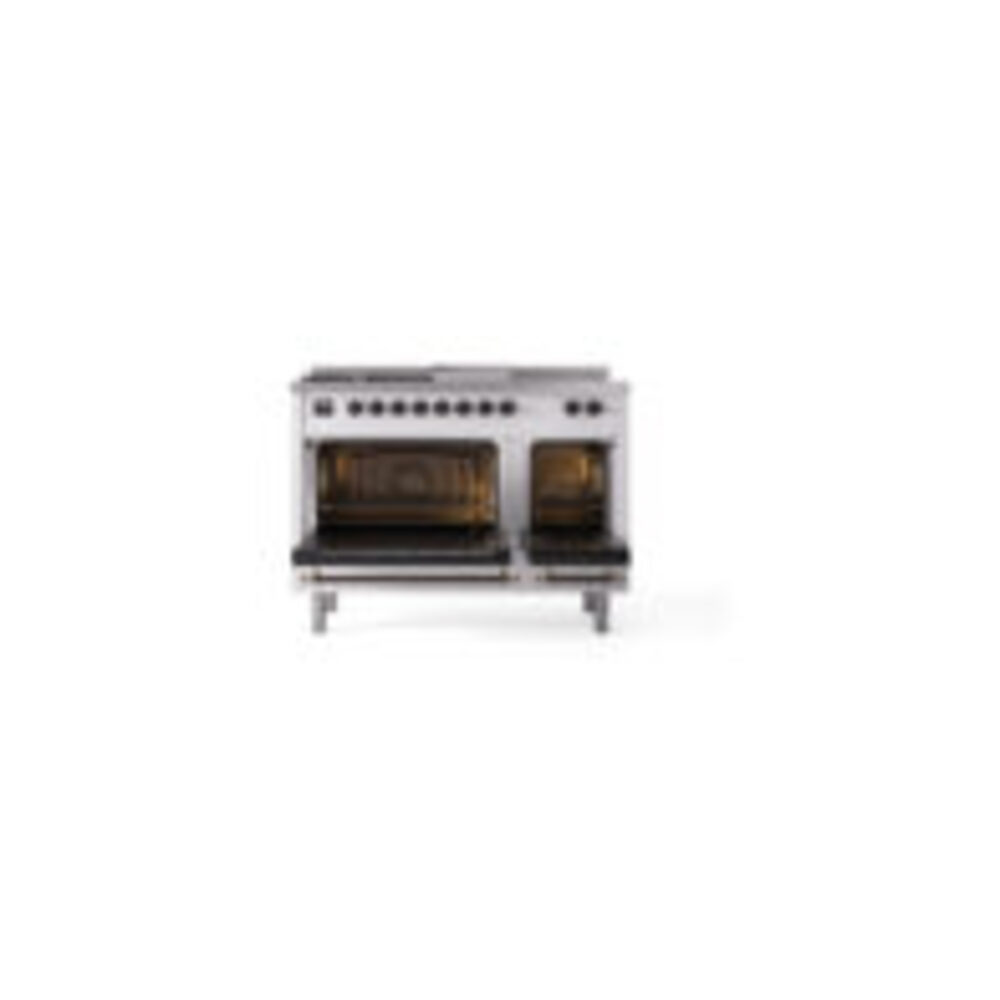 ILVE_UN48FSQNMPRAB_Nostalgie_II_48"_Dual_Fuel_Range_oven_door_opened