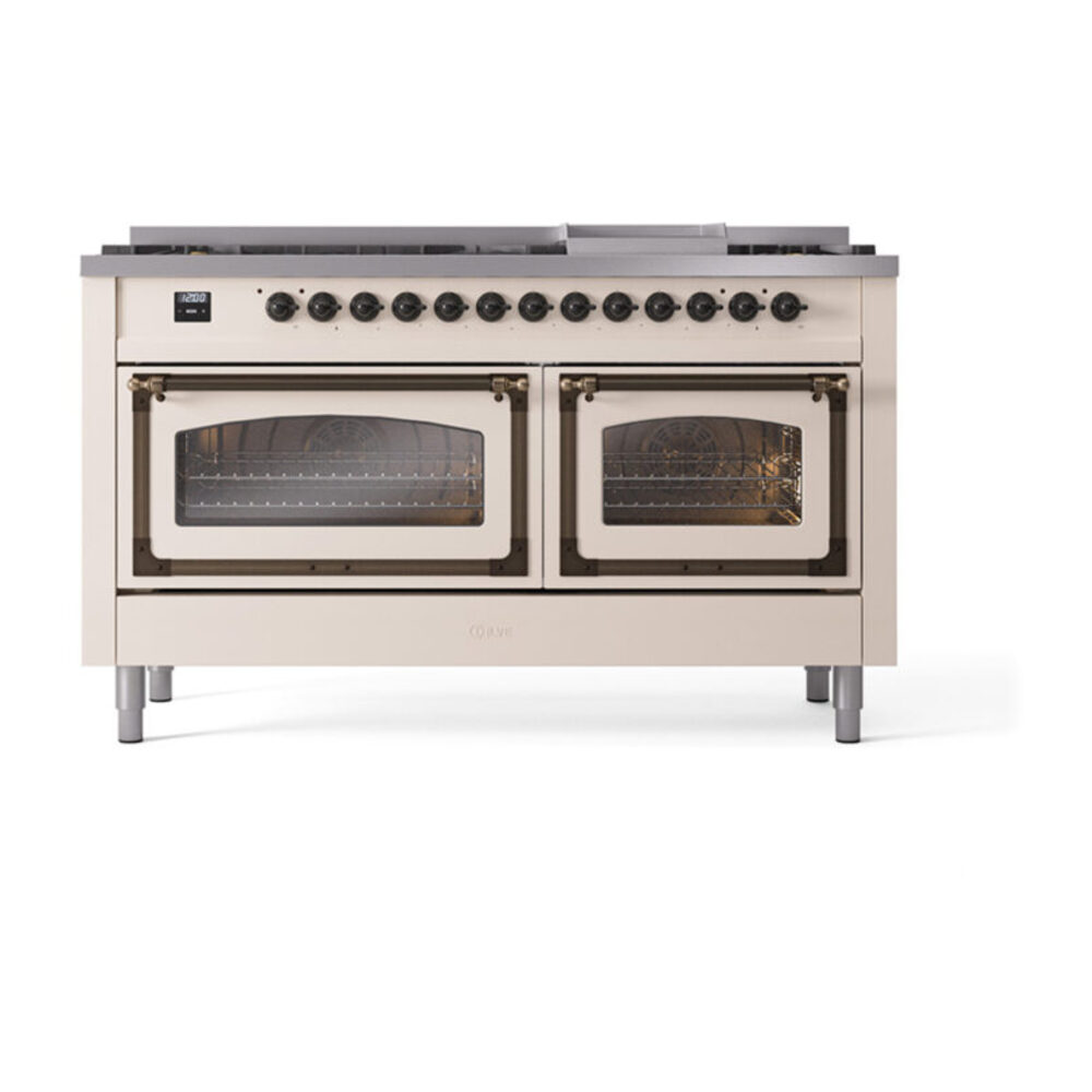 ILVE_UN60FNMPAWBLP_Nostalgie_II_60"_Dual_Fuel_Range_front_view
