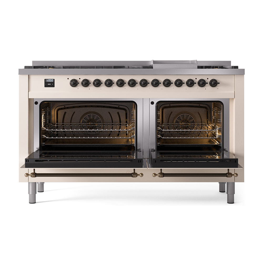 ILVE_UN60FNMPAWBLP_Nostalgie_II_60"_Dual_Fuel_Range_oven_door_opened