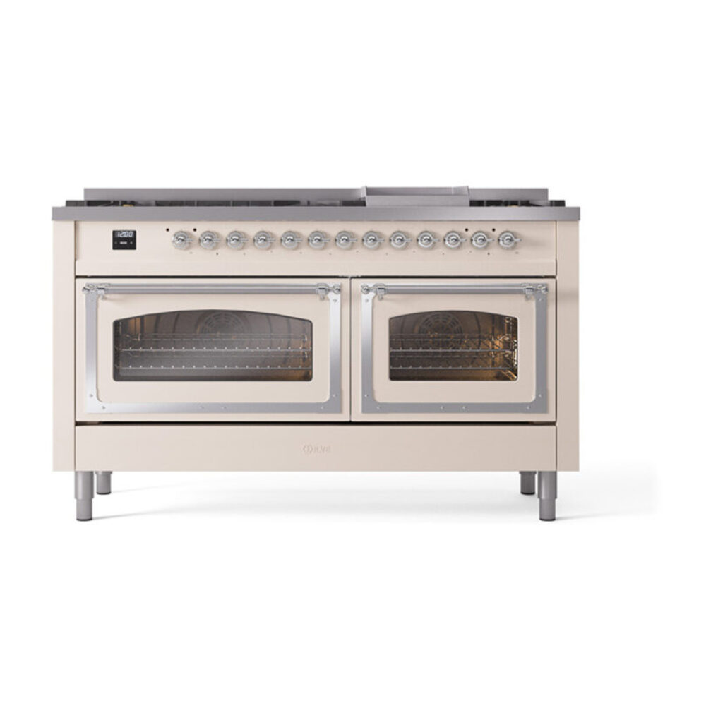 ILVE_UN60FNMPAWC_Nostalgie_II_60"_Dual_Fuel_Range_front_view