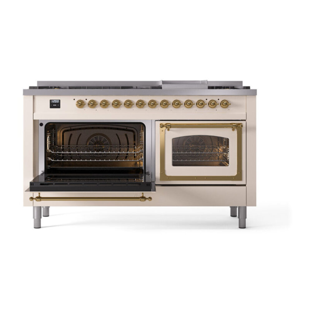 ILVE_UN60FNMPAWGLP_Nostalgie_II_60"_Dual_Fuel_Range_main_oven_door_opened