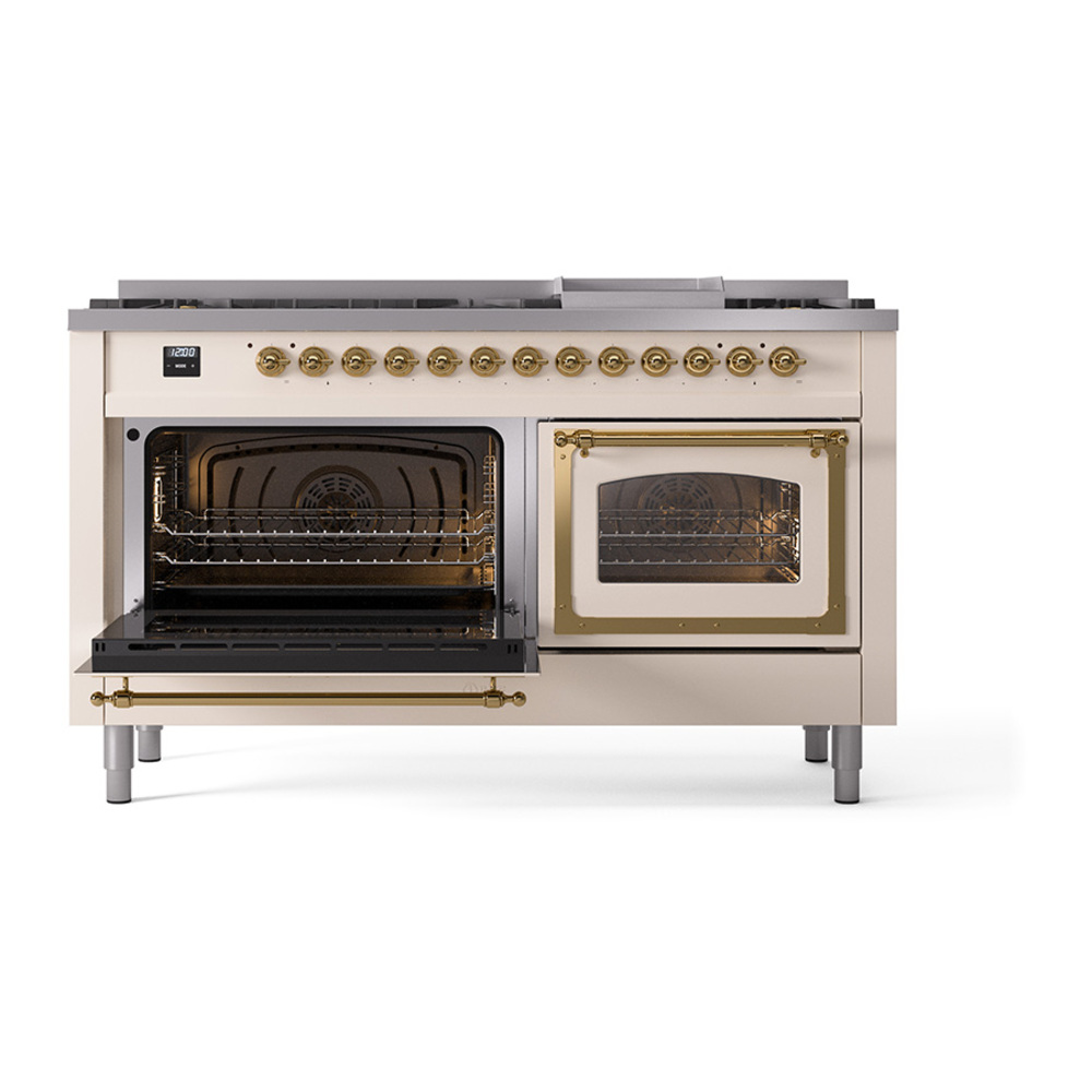 ILVE_UN60FNMPAWG_Nostalgie_II_60"_Dual_Fuel_Range_main_oven_door_opened
