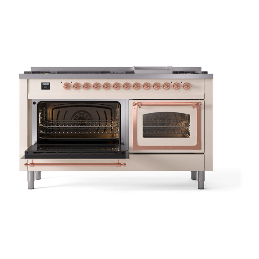 ILVE_UN60FNMPAWPLP_Nostalgie_II_60"_Dual_Fuel_Range_main_oven_door_opened