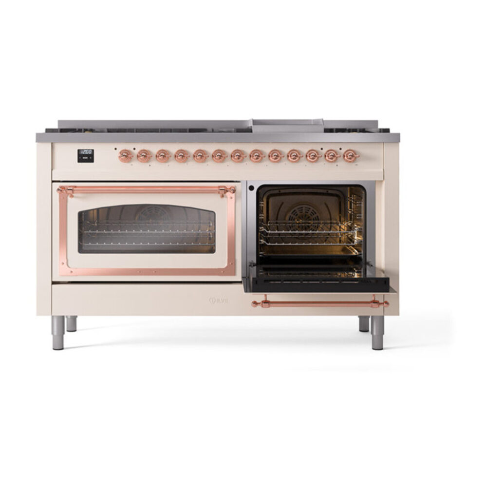ILVE_UN60FNMPAWPLP_Nostalgie_II_60"_Dual_Fuel_Range_side_oven_door_opened