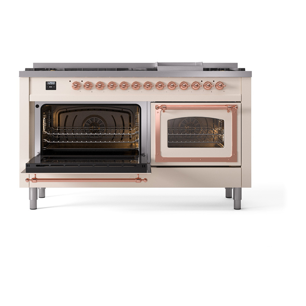 ILVE_UN60FNMPAWP_Nostalgie_II_60"_Dual_Fuel_Range_main_oven_door_opened