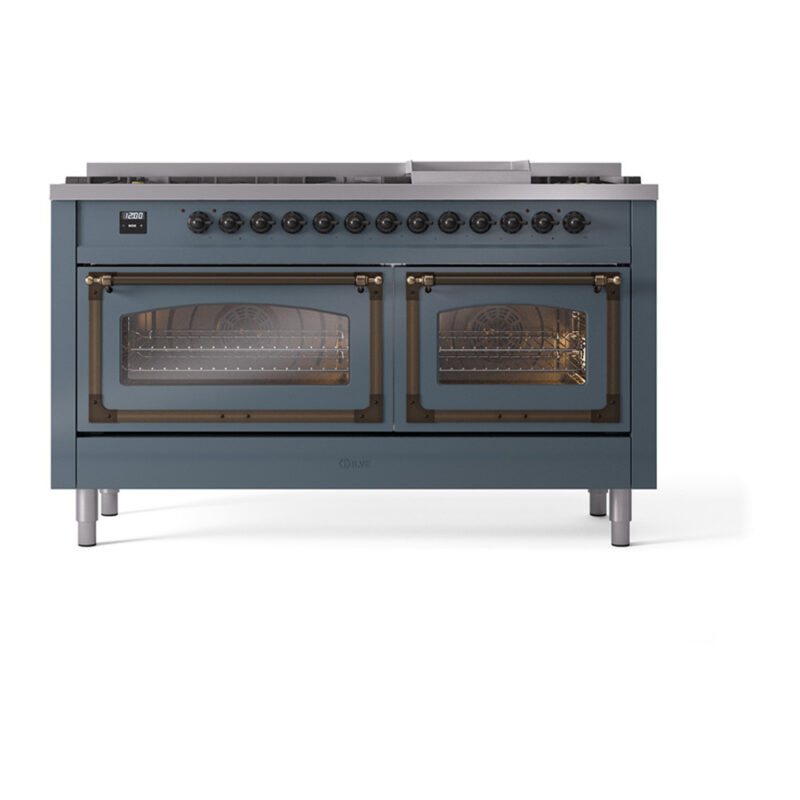 ILVE_UN60FNMPBGBLP_Nostalgie_II_60"_Dual_Fuel_Range_front_view