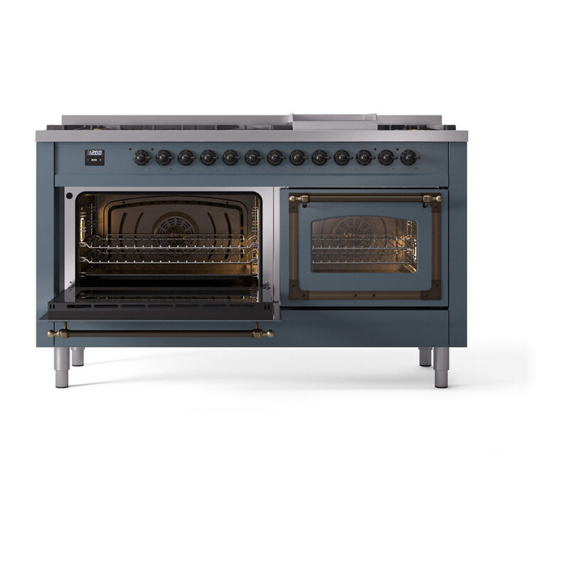 ILVE_UN60FNMPBGBLP_Nostalgie_II_60"_Dual_Fuel_Range_main_oven_door_opened