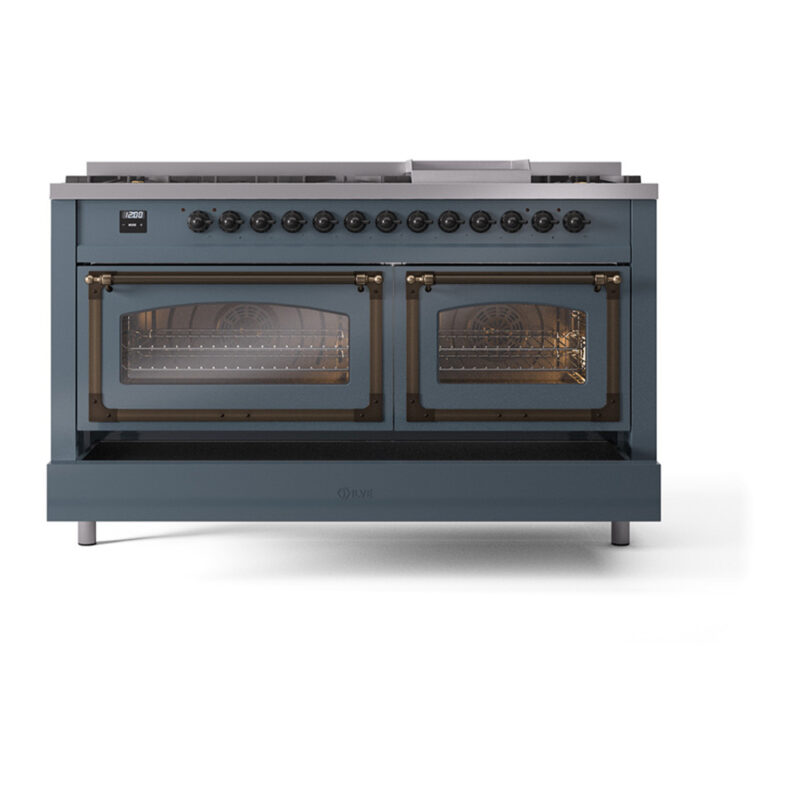 ILVE_UN60FNMPBGBLP_Nostalgie_II_60"_Dual_Fuel_Range_drawer_opened