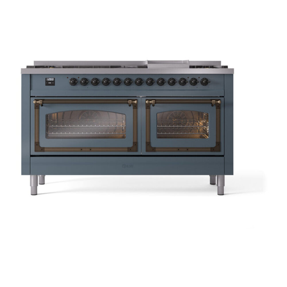 ILVE_UN60FNMPBGB_Nostalgie_II_60"_Dual_Fuel_Range_front_view