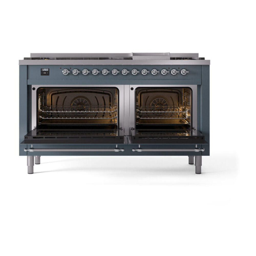ILVE_UN60FNMPBGC_Nostalgie_II_60"_Dual_Fuel_Range_oven_door_opened