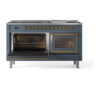 ILVE_UN60FNMPBGGLP_Nostalgie_II_60"_Dual_Fuel_Range_main_oven_door_opened