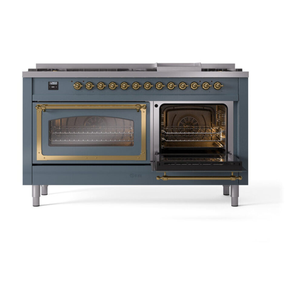 ILVE_UN60FNMPBGG_Nostalgie_II_60"_Dual_Fuel_Range_side_oven_door_opened