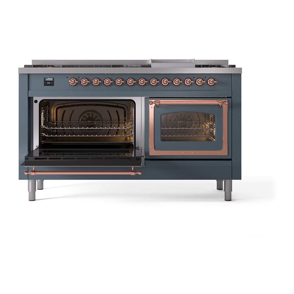 ILVE_UN60FNMPBGPLP_Nostalgie_II_60"_Dual_Fuel_Range_main_oven_door_opened