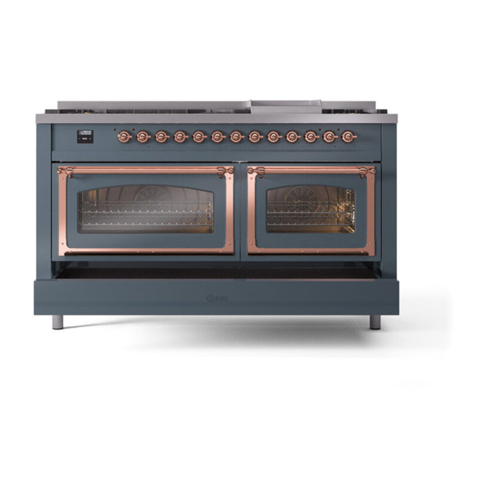 ILVE_UN60FNMPBGPLP_Nostalgie_II_60"_Dual_Fuel_Range_drawer_opened