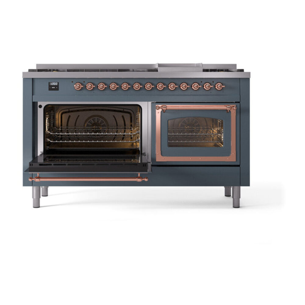 ILVE_UN60FNMPBGP_Nostalgie_II_60"_Dual_Fuel_Range_main_oven_door_opened