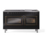 ILVE_UN60FNMPBKBLP_Nostalgie_II_60"_Dual_Fuel_Range_front_view