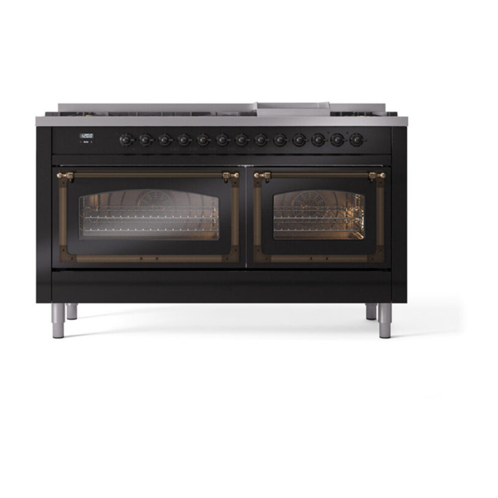 ILVE_UN60FNMPBKB_Nostalgie_II_60"_Dual_Fuel_Range_front_view