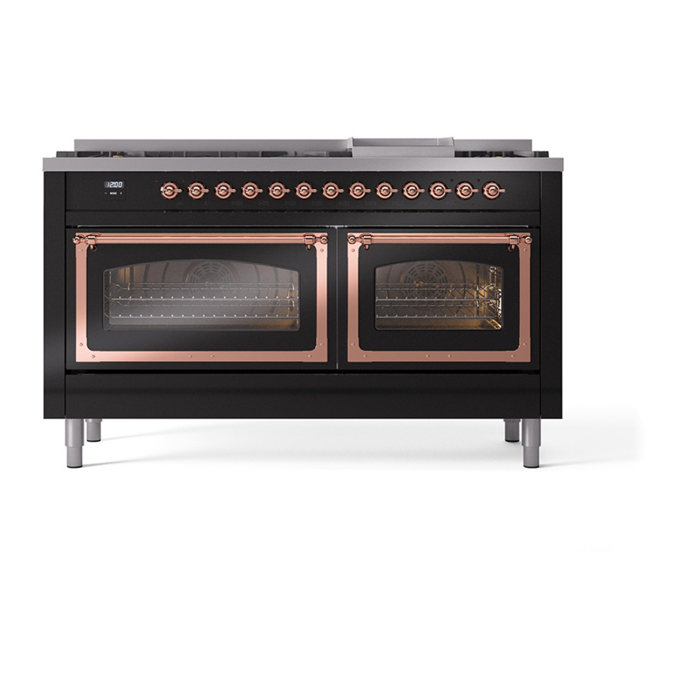 ILVE_UN60FNMPBKPLP_Nostalgie_II_60"_Dual_Fuel_Range_front_view