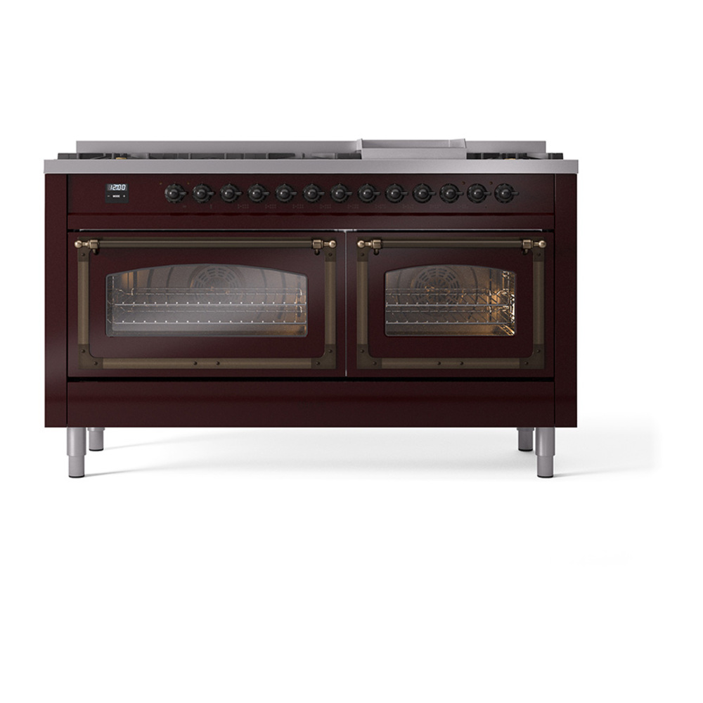 ILVE_UN60FNMPBUBLP_Nostalgie_II_60"_Dual_Fuel_Range_front_view