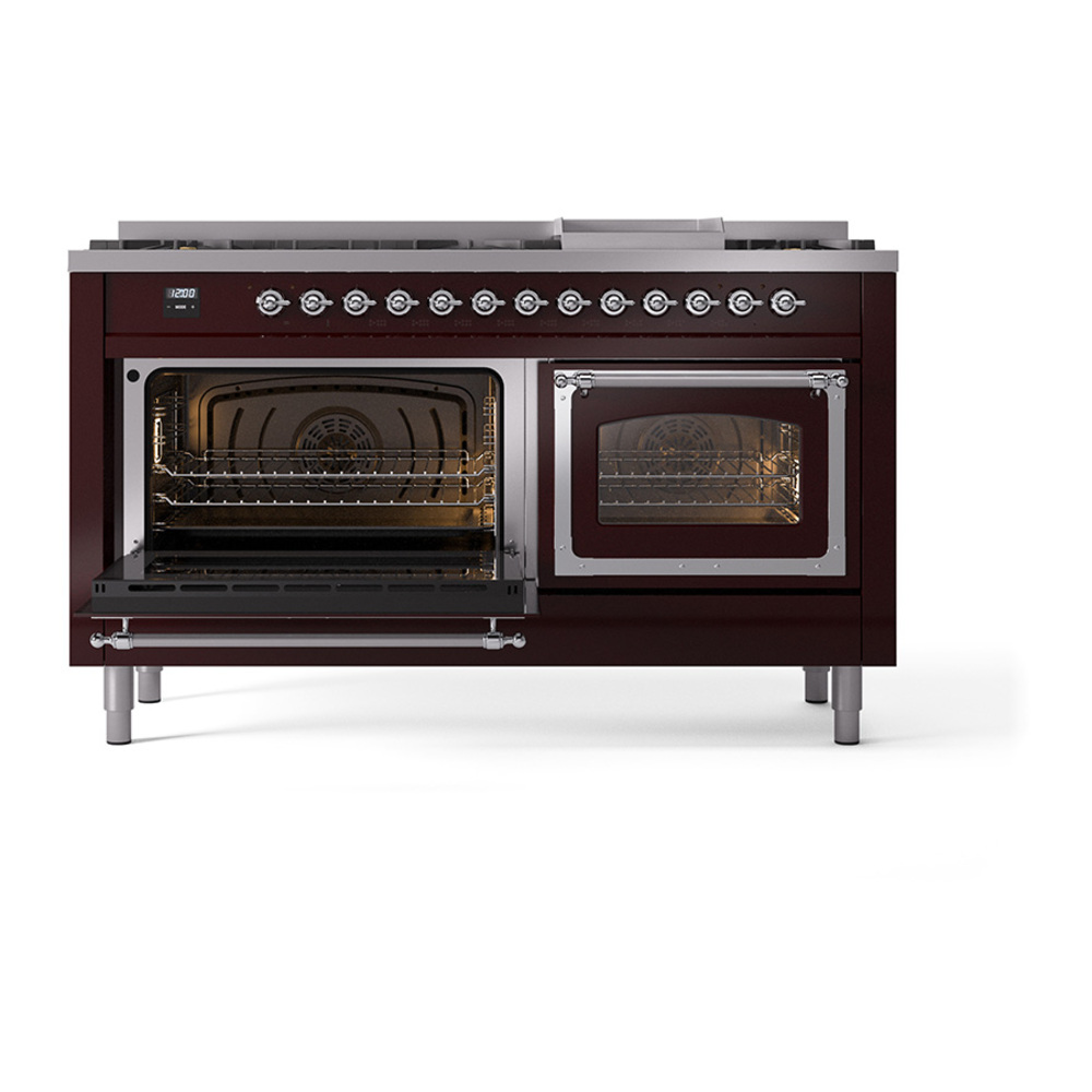 ILVE_UN60FNMPBUCLP_Nostalgie_II_60"_Dual_Fuel_Range_main_oven_door_opened