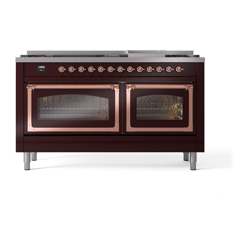 ILVE_UN60FNMPBUPLP_Nostalgie_II_60"_Dual_Fuel_Range_front_view