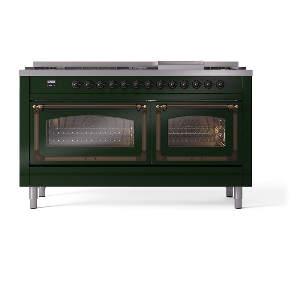 ILVE_UN60FNMPEGBLP_Nostalgie_II_60"_Dual_Fuel_Range_front_view