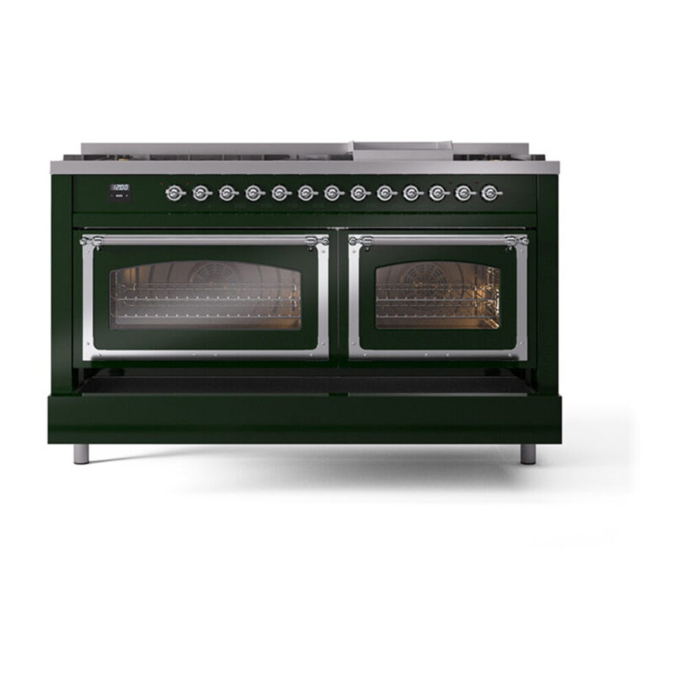 ILVE_UN60FNMPEGCLP_Nostalgie_II_60"_Dual_Fuel_Range_drawer_opened