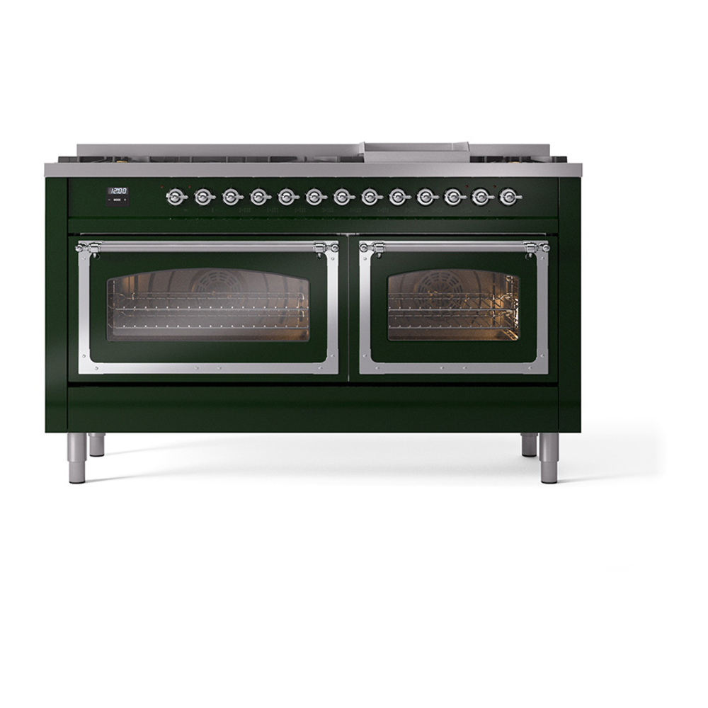 ILVE_UN60FNMPEGC_Nostalgie_II_60"_Dual_Fuel_Range_front_view