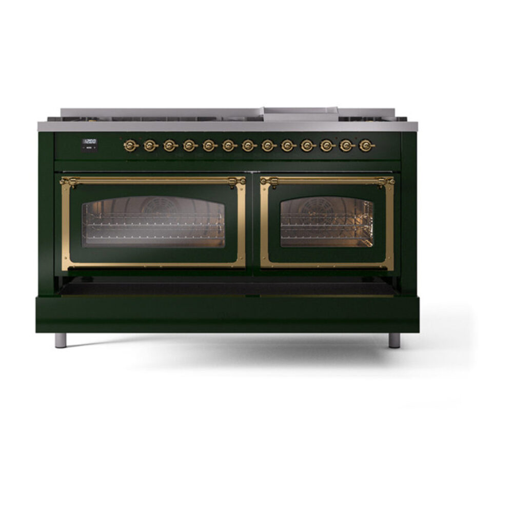 ILVE_UN60FNMPEGGLP_Nostalgie_II_60"_Dual_Fuel_Range_drawer_opened