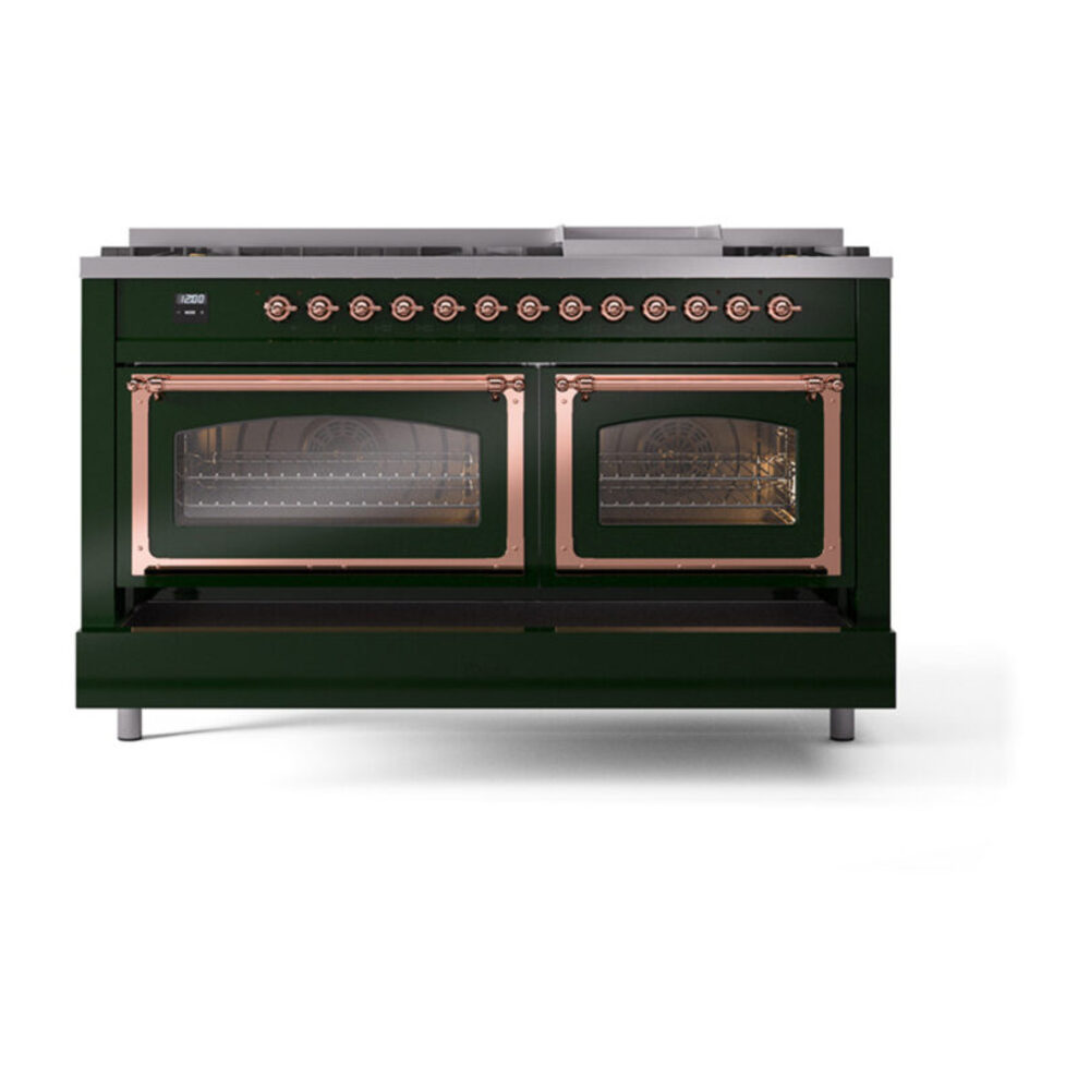 ILVE_UN60FNMPEGPLP_Nostalgie_II_60"_Dual_Fuel_Range_drawer_opened