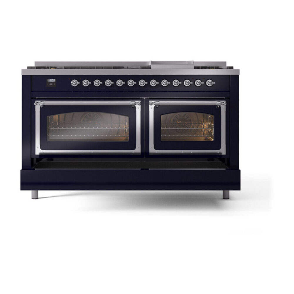 ILVE_UN60FNMPMBC_Nostalgie_II_60"_Dual_Fuel_Range_drawer_opened