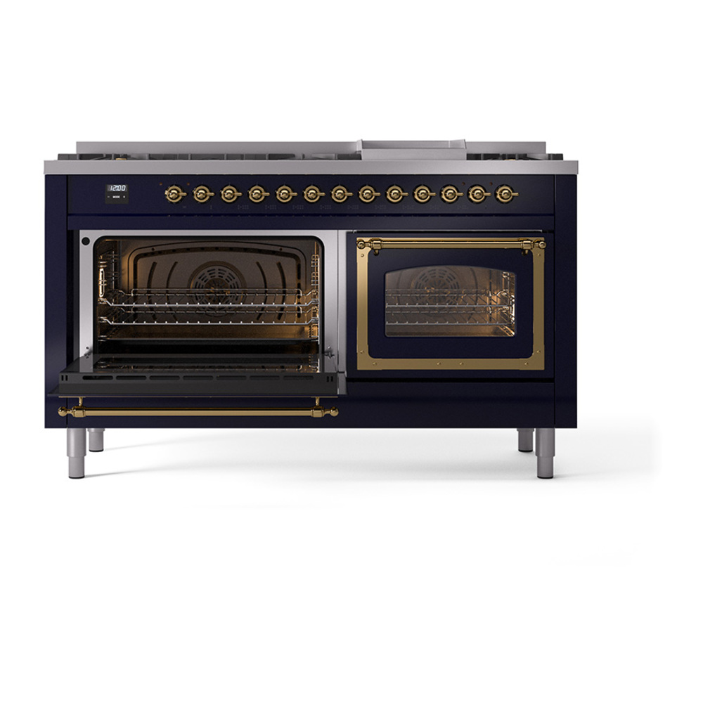 ILVE_UN60FNMPMBG_Nostalgie_II_60"_Dual_Fuel_Range_main_oven_door_opened