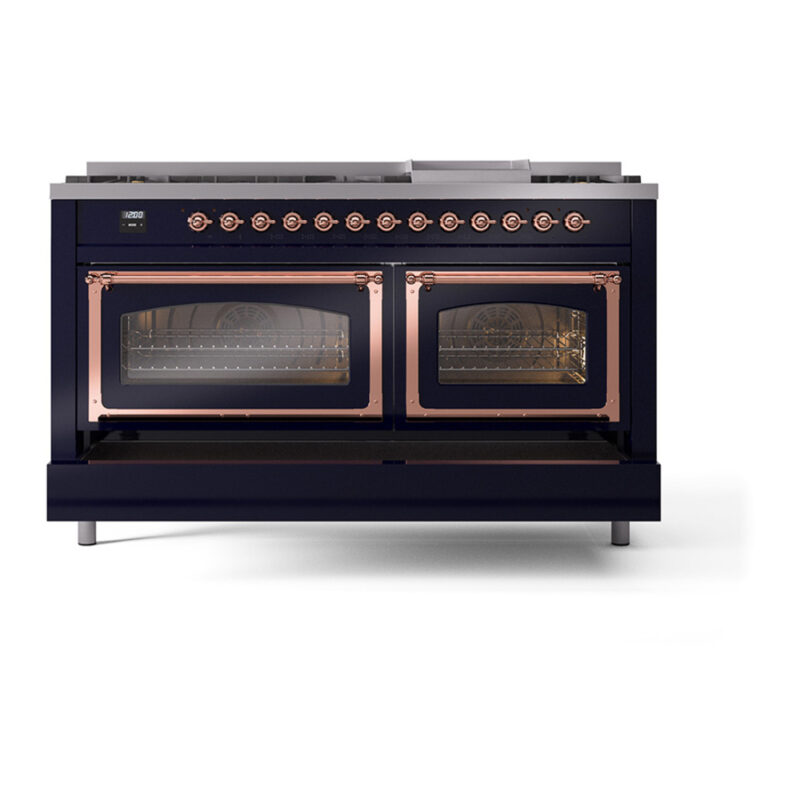ILVE_UN60FNMPMBP_Nostalgie_II_60"_Dual_Fuel_Range_drawer_opened