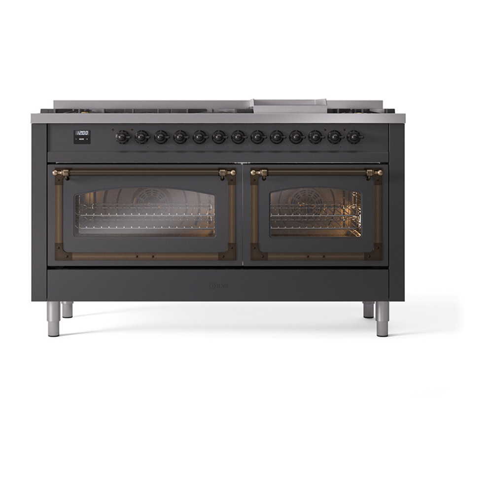 ILVE_UN60FNMPMGB_Nostalgie_II_60"_Dual_Fuel_Range_front_view
