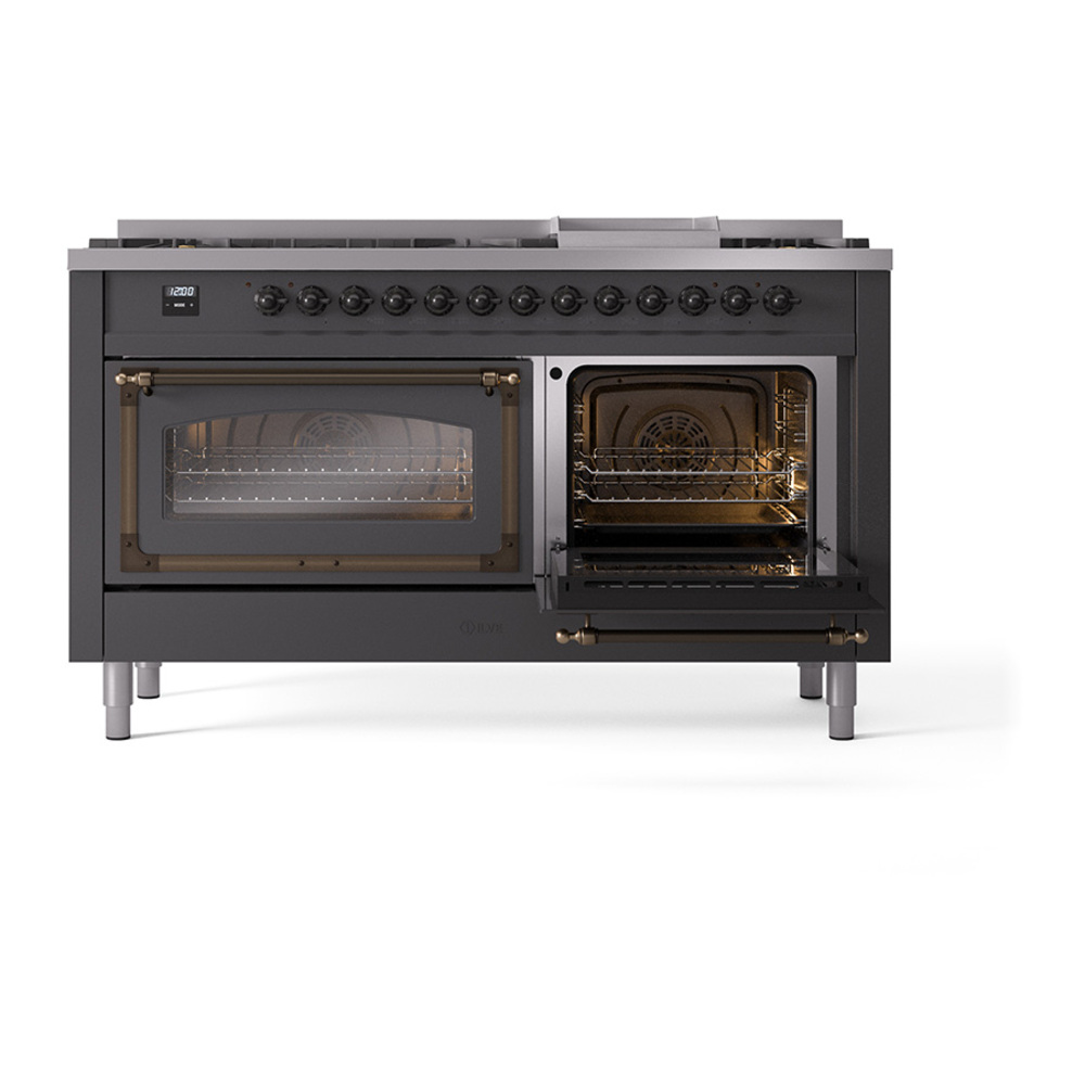 ILVE_UN60FNMPMGB_Nostalgie_II_60"_Dual_Fuel_Range_side_oven_door_opened