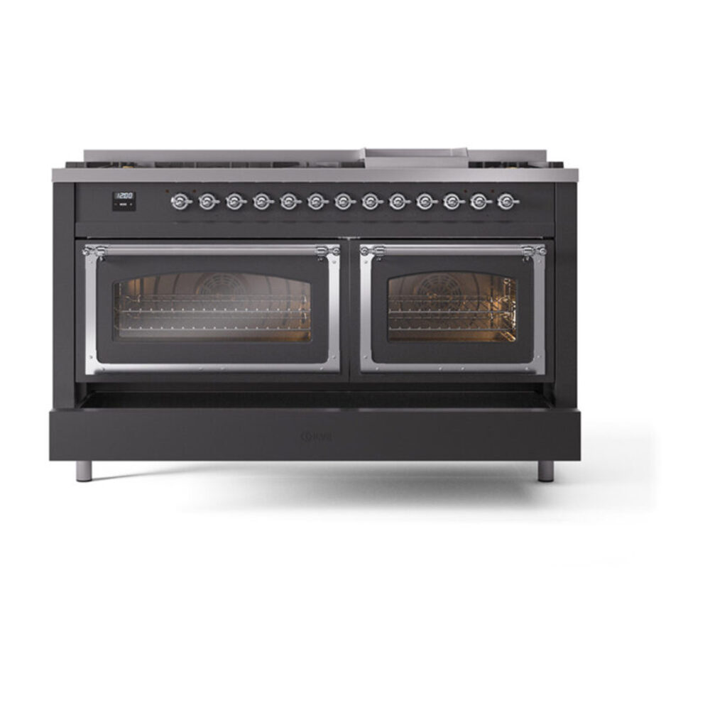 ILVE_UN60FNMPMGCLP_Nostalgie_II_60"_Dual_Fuel_Range_drawer_opened