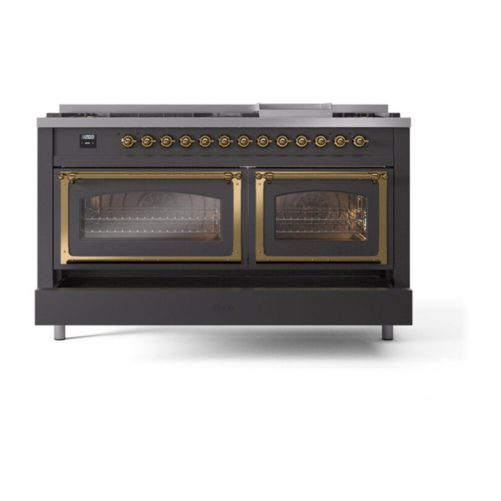 ILVE_UN60FNMPMGGLP_Nostalgie_II_60"_Dual_Fuel_Range_drawer_opened