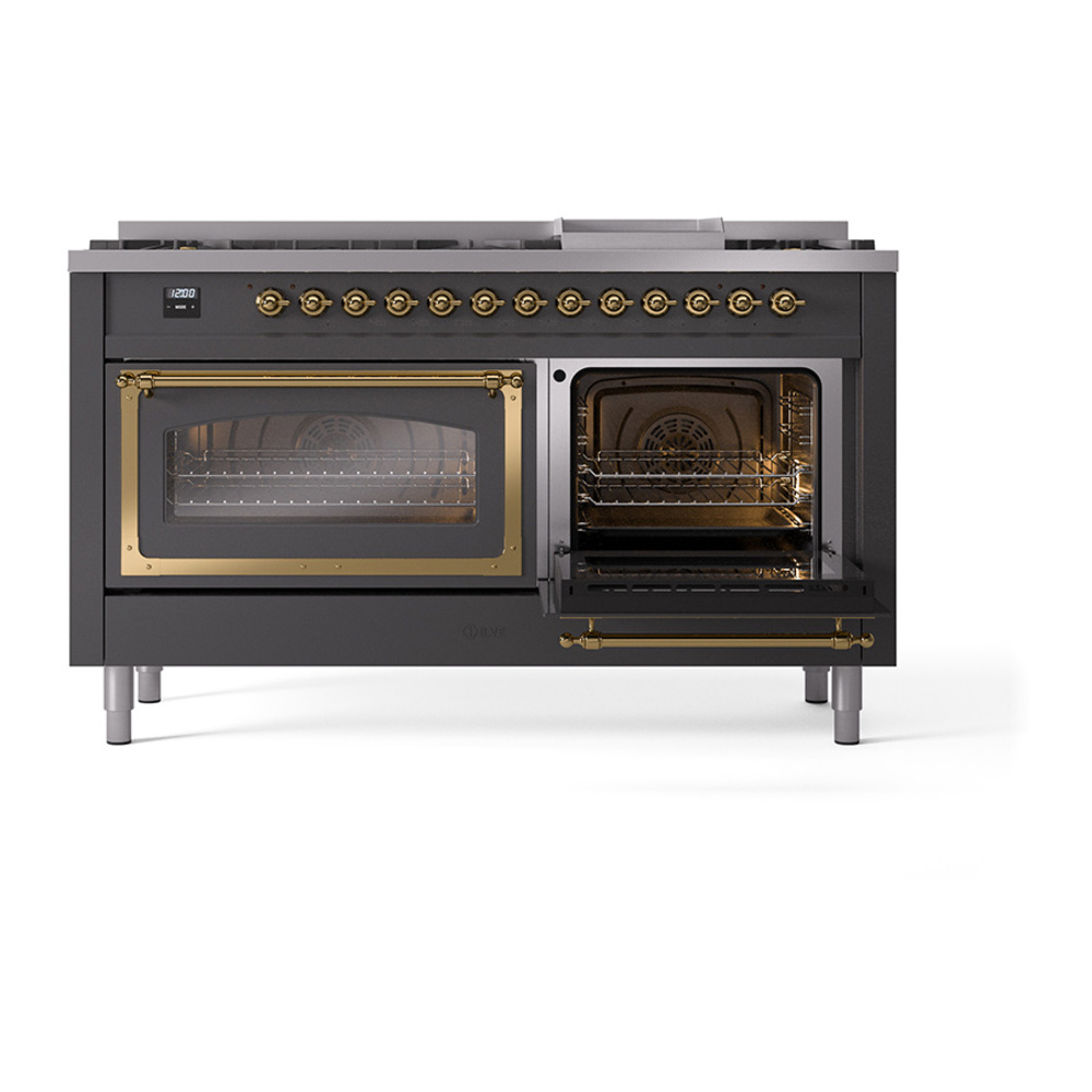 ILVE_UN60FNMPMGG_Nostalgie_II_60"_Dual_Fuel_Range_side_oven_door_opened