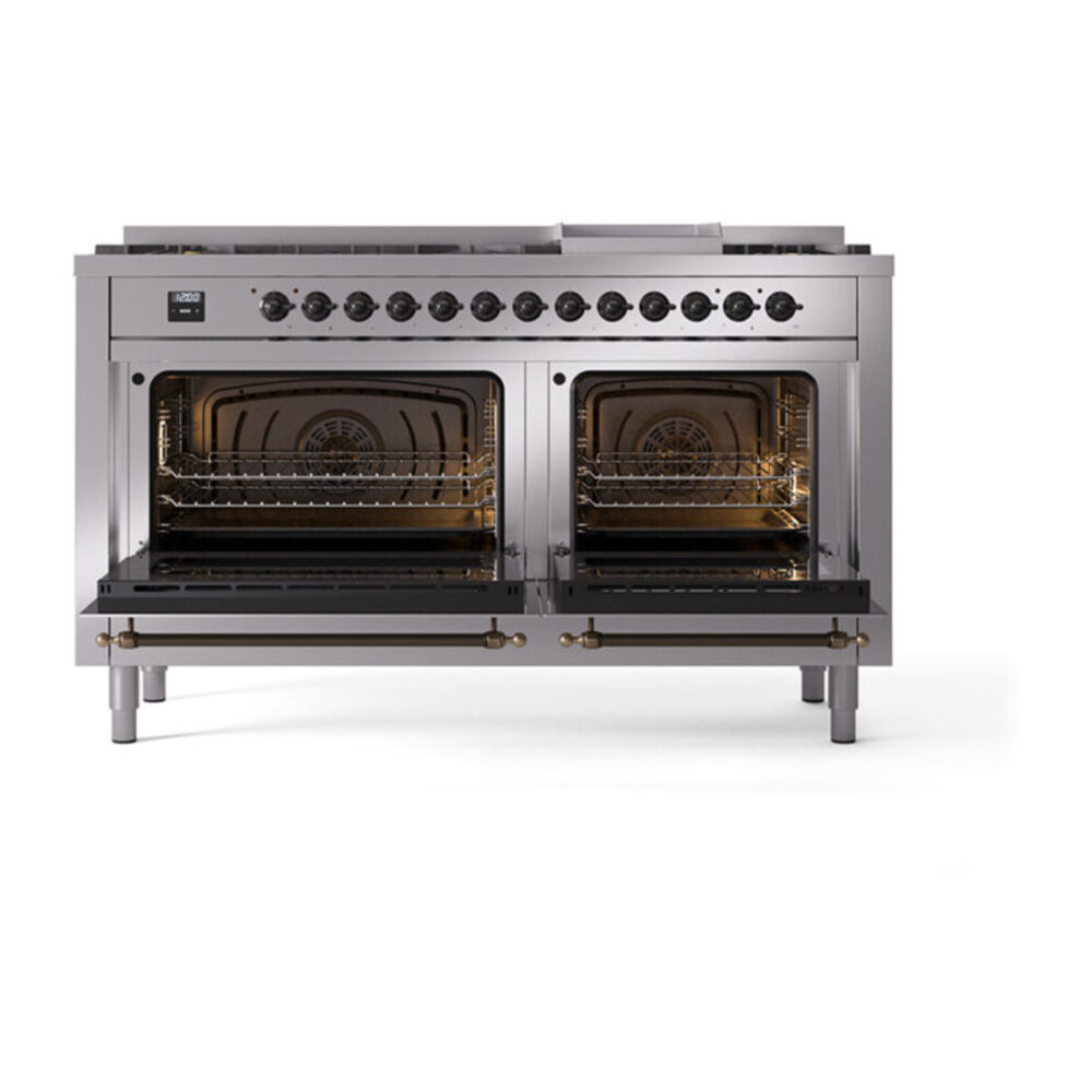 ILVE_UN60FNMPSSBLP_Nostalgie_II_60"_Dual_Fuel_Range_oven_door_opened