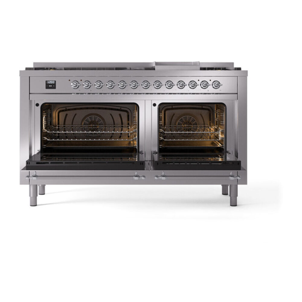 ILVE_UN60FNMPSSC_Nostalgie_II_60"_Dual_Fuel_Range_oven_door_opened