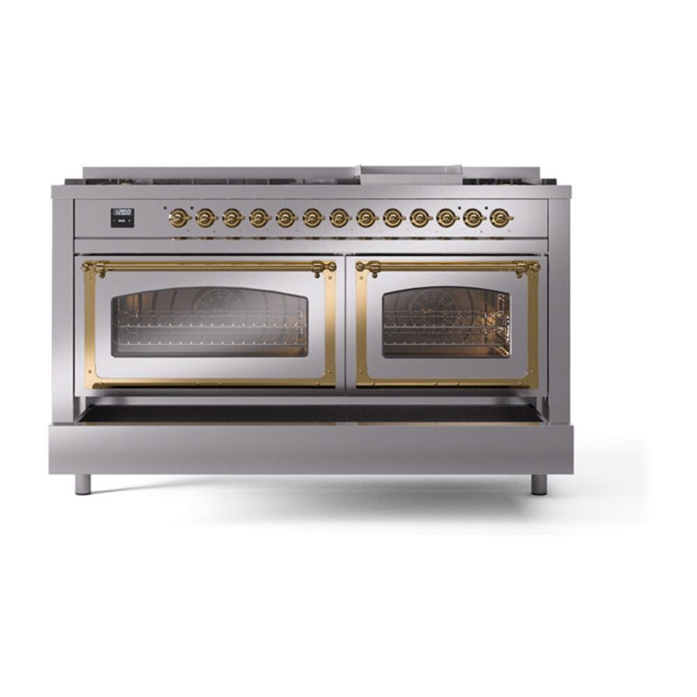 ILVE_UN60FNMPSSGLP_Nostalgie_II_60"_Dual_Fuel_Range_drawer_opened