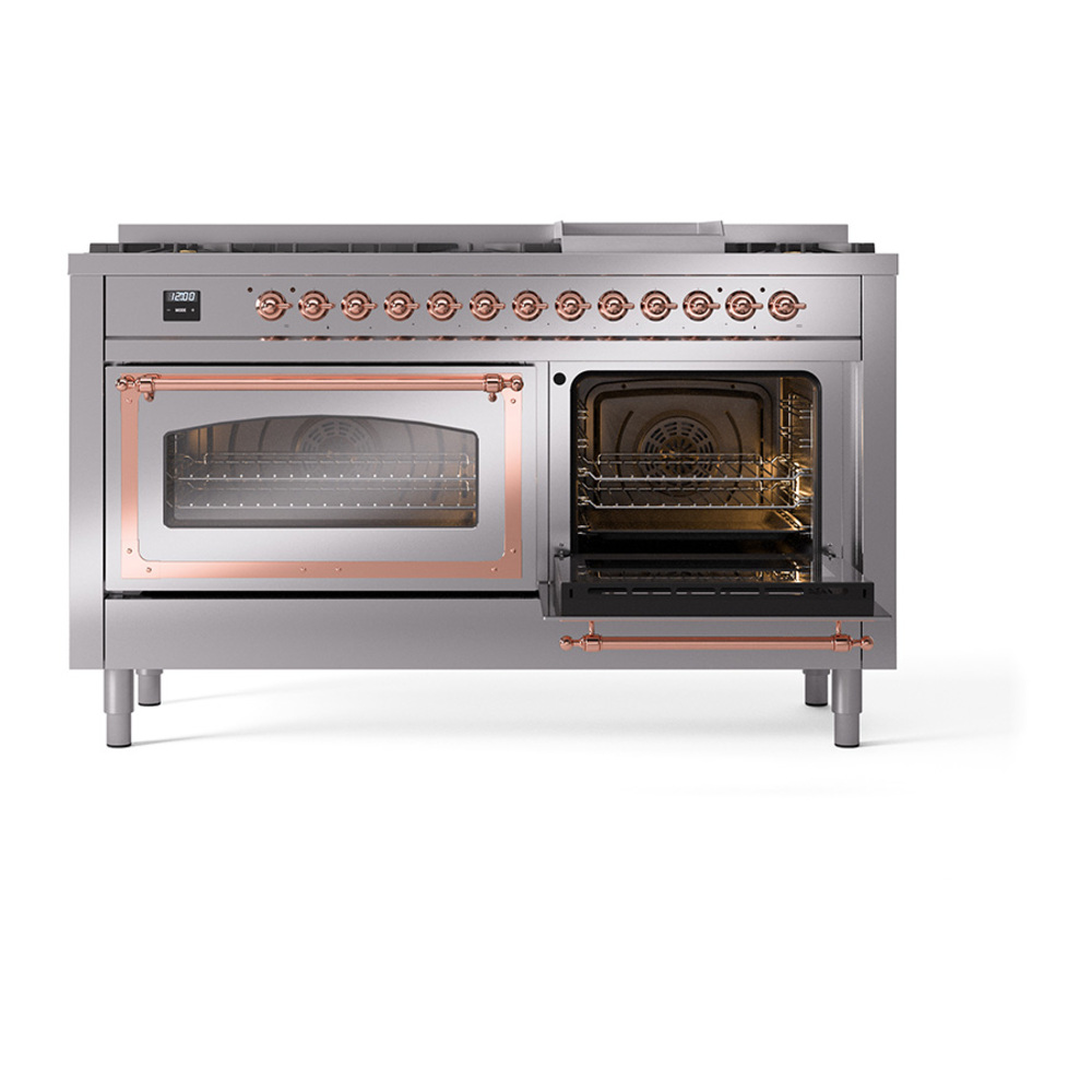 ILVE_UN60FNMPSSP_Nostalgie_II_60"_Dual_Fuel_Range_side_oven_door_opened