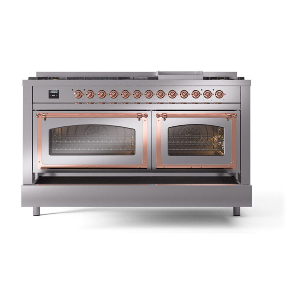 ILVE_UN60FNMPSSP_Nostalgie_II_60"_Dual_Fuel_Range_drawer_opened