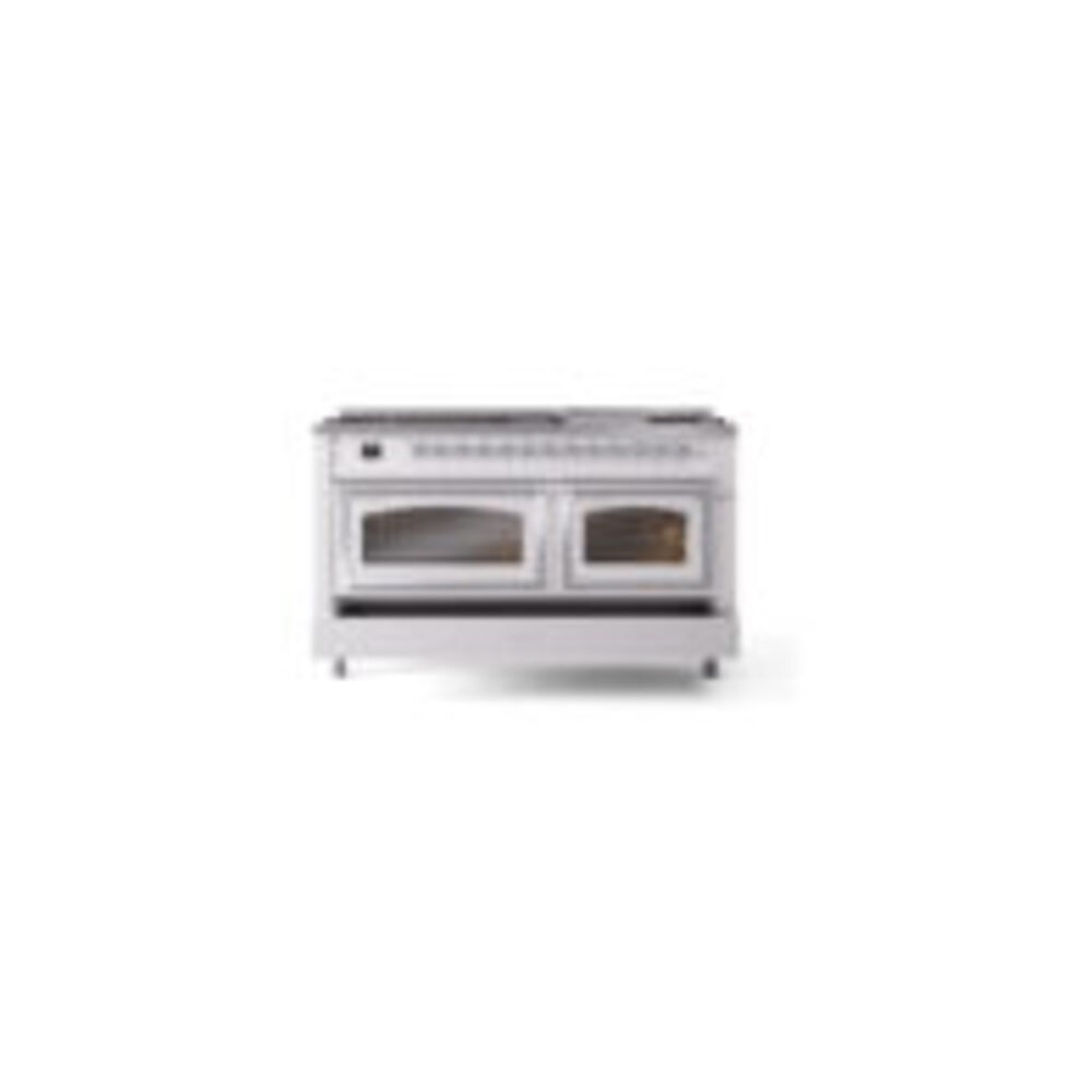 ILVE_UN60FNMPWHCLP_Nostalgie_II_60"_Dual_Fuel_Range_drawer_opened