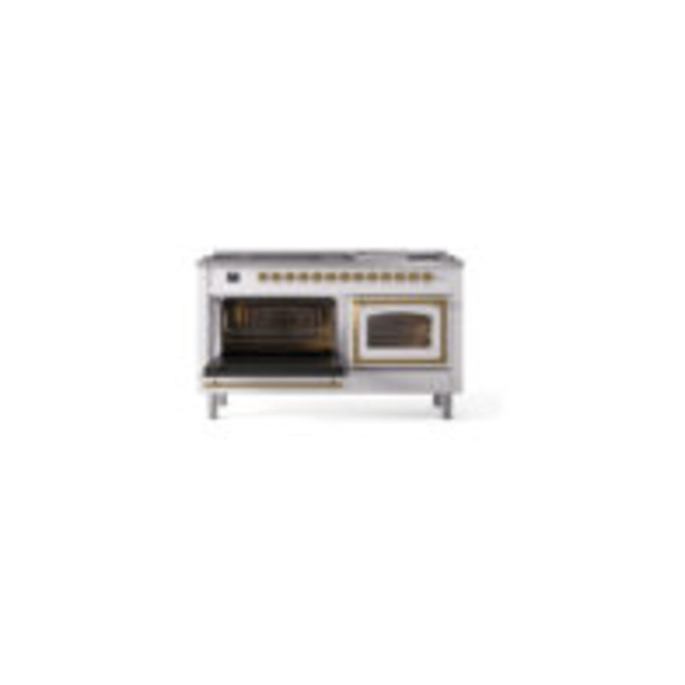 ILVE_UN60FNMPWHGLP_Nostalgie_II_60"_Dual_Fuel_Range_main_oven_door_opened