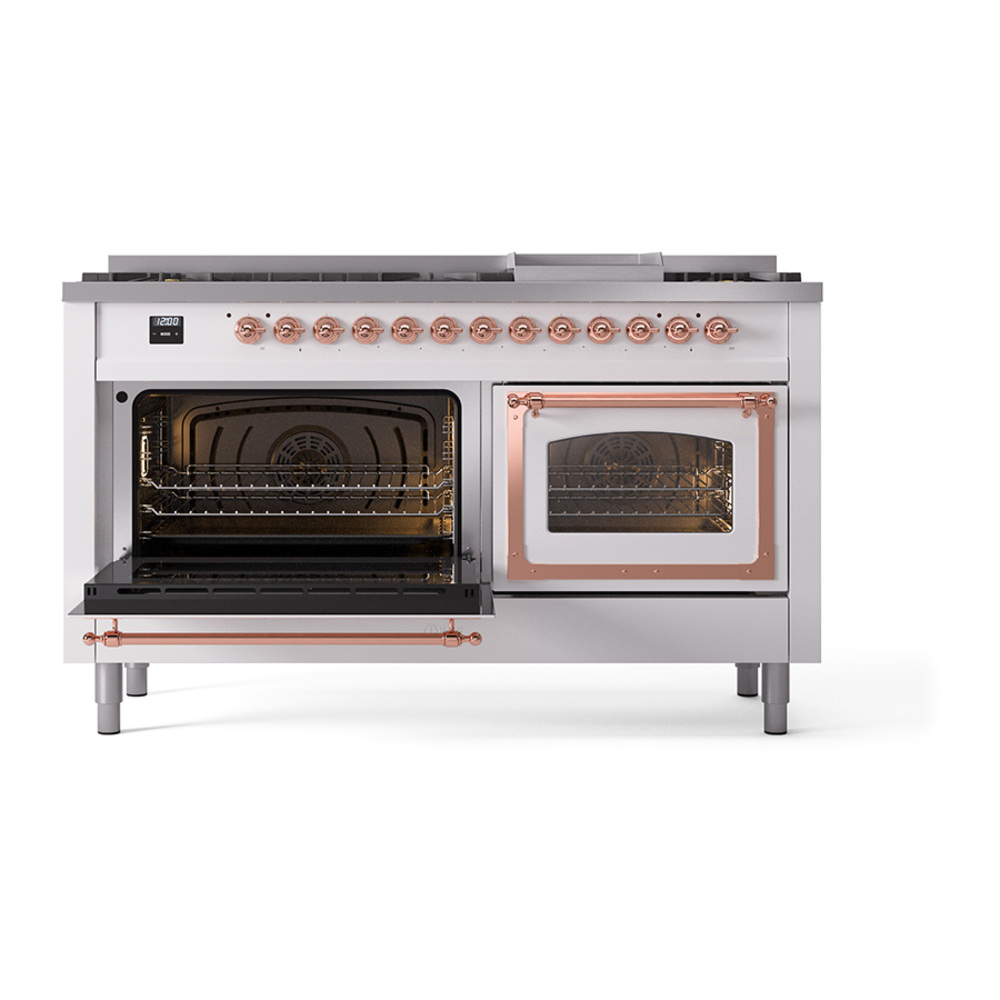 ILVE_UN60FNMPWHPLP_Nostalgie_II_60"_Dual_Fuel_Range_main_oven_door_opened