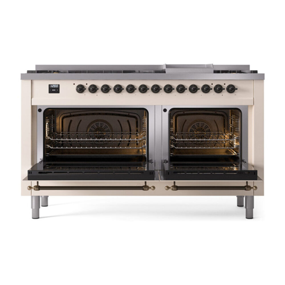 ILVE_UN60FQNMPAWBLP_Nostalgie_II_60"_Dual_Fuel_Range_oven_door_opened
