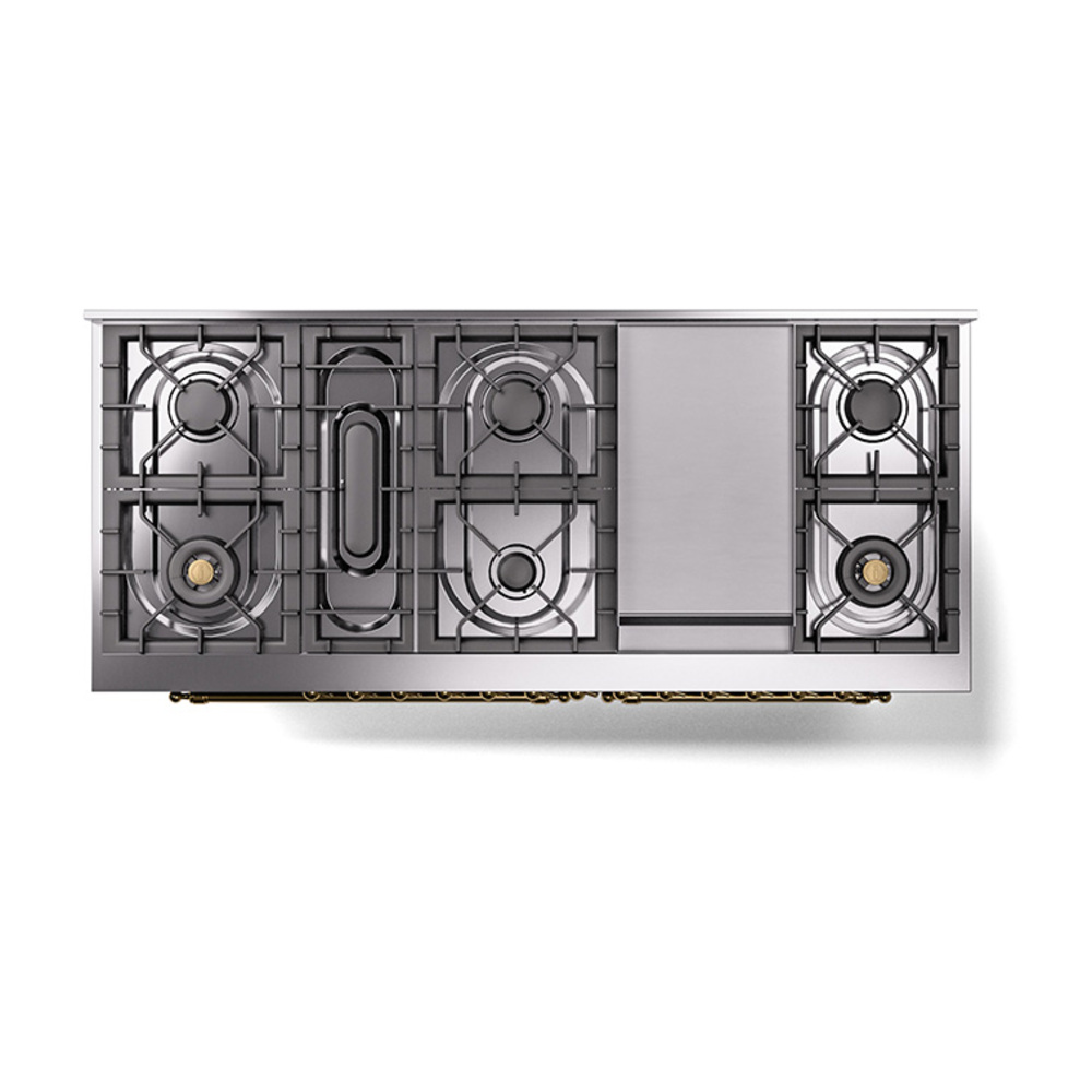 ILVE_UN60FQNMPBGGLP_Nostalgie_II_60"_Dual_Fuel_Range_top_view
