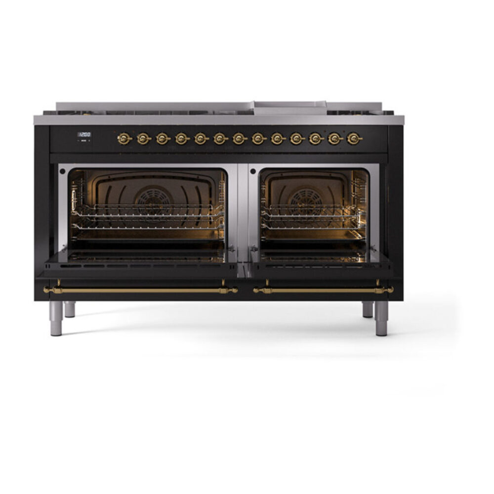 ILVE_UN60FQNMPBKG_Nostalgie_II_60"_Dual_Fuel_Range_oven_door_opened