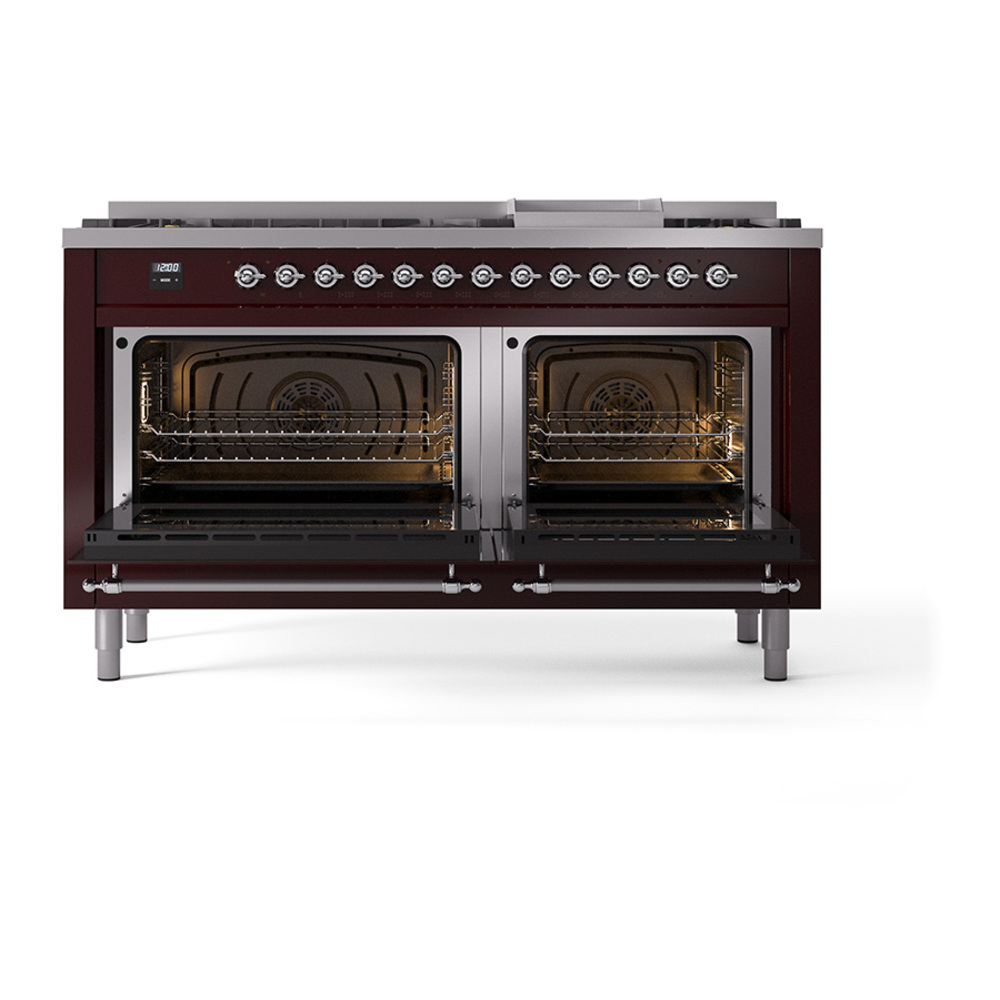 ILVE_UN60FQNMPBUC_Nostalgie_II_60"_Dual_Fuel_Range_oven_door_opened